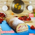 Rolada biszkoptowa z truskawkami i bitą śmietaną