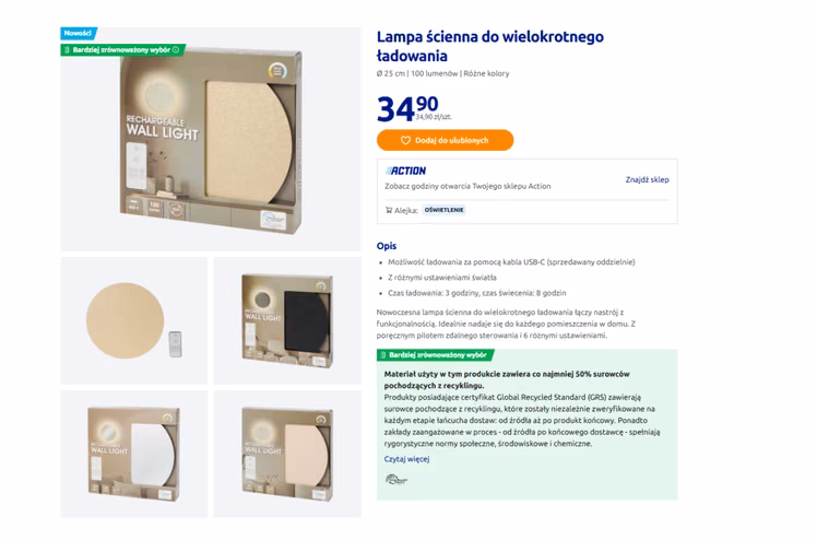 Zdjęcie Ta lampka z Action za 34 zł zrobi szałowy efekt w pokoju! Klienci oszaleli ja jej punkcie #1