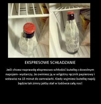 Super trik na ekspresowe schłodzenie napoju w butelce