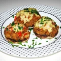 Pieczarki zapiekane z mięsem
