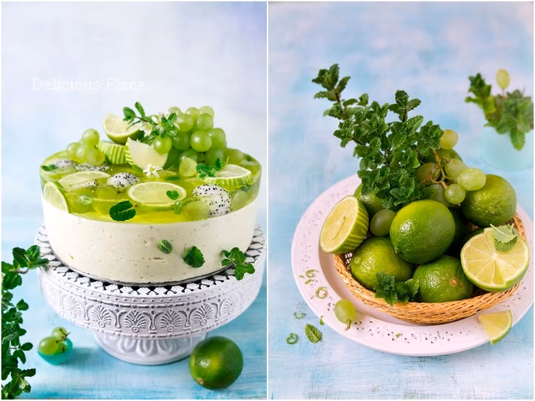 Torcik limonkowo-miętowy na zimno