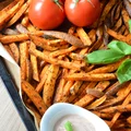 Frytki z batatów - pieczone w piekarniku <3 FIT frytki - mega zdrowe! <3