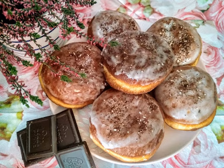 Pączki z czekoladą