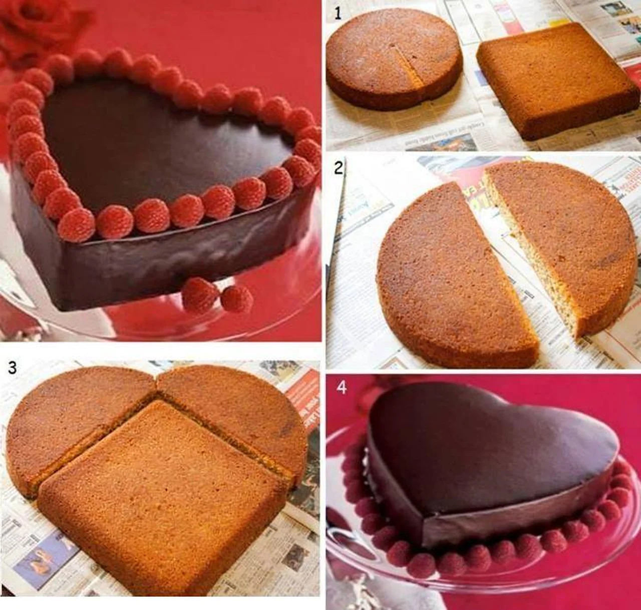Tort w kształcie serce