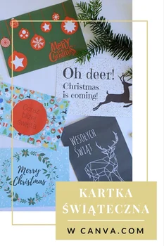 Prosta kartka świąteczna w Canvie