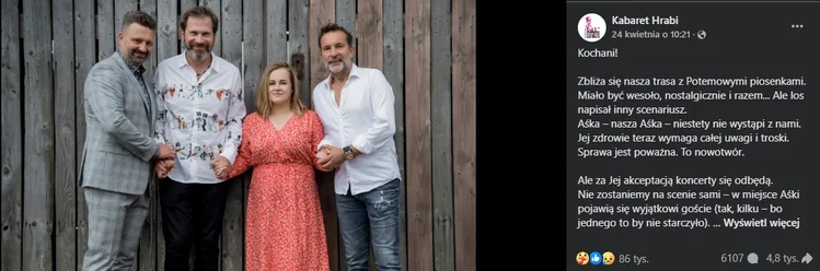 Zdjęcie Zna ją cała Polska! Gwiazda kabaretu walczy z nowotworem! #1