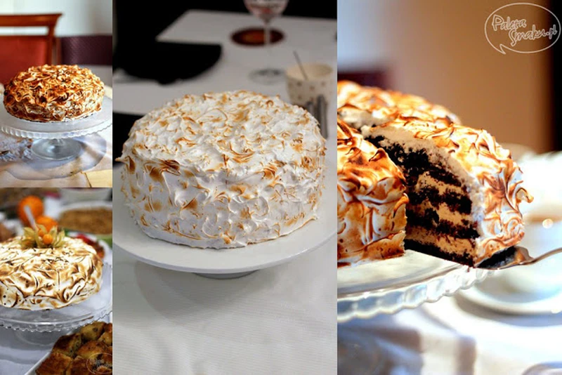 Opalony tort kawowy