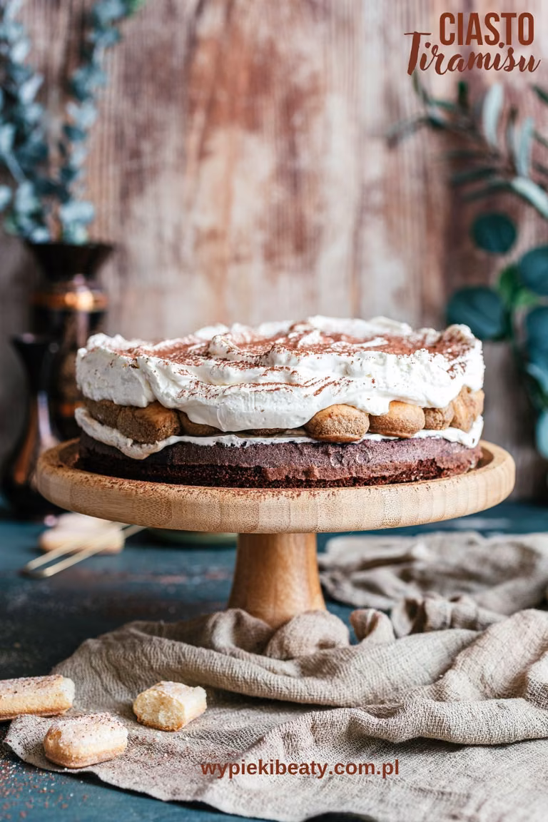 Ciasto czekoladowe z kremem tiramisu