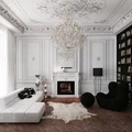 Salon w eleganckim, pałacowym stylu