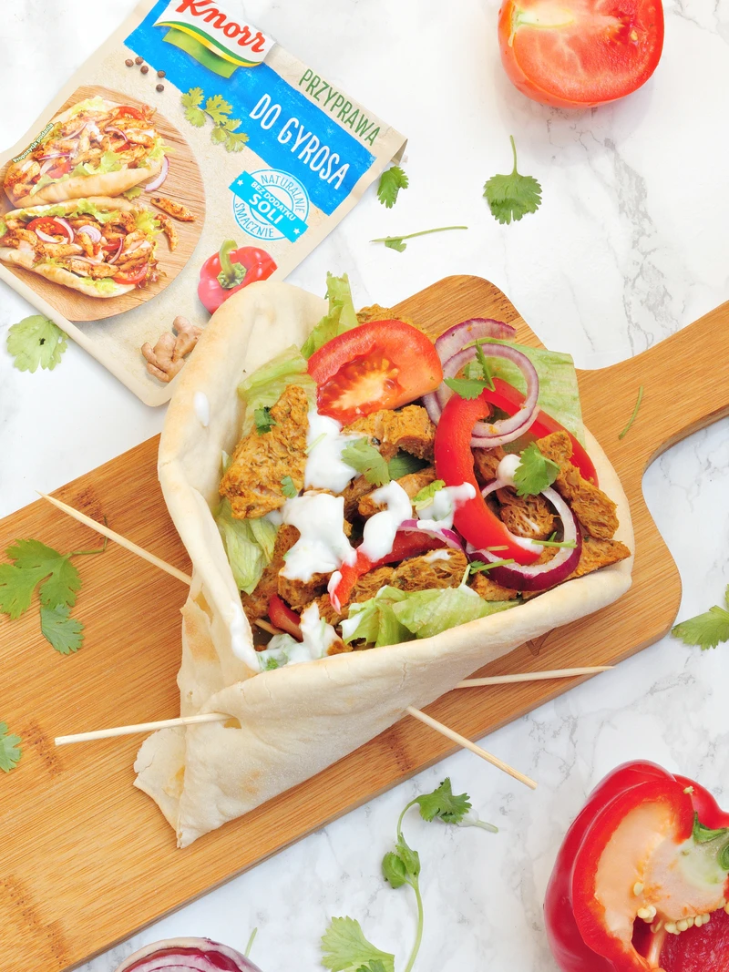 Wegański gyros w picie