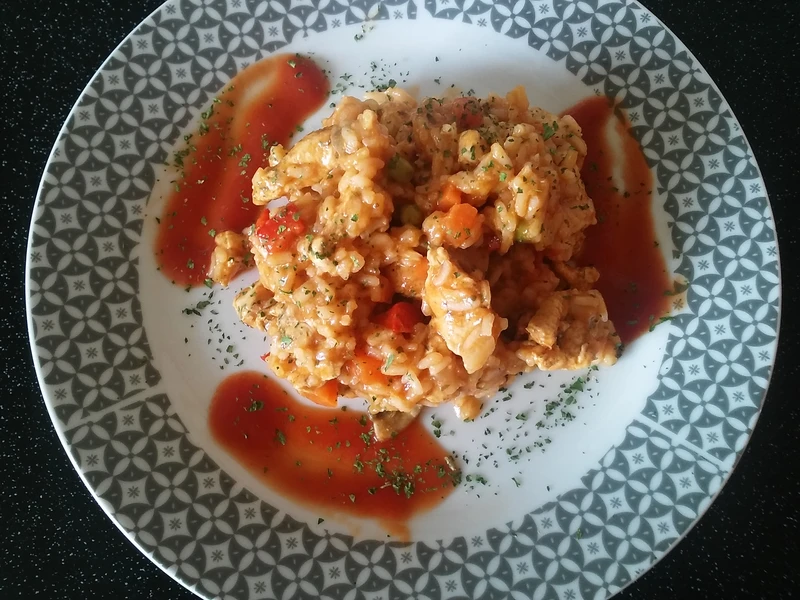 Risotto z kurczakiem i warzywami