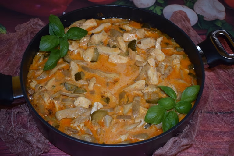 Ala stroganoff z boczniakami