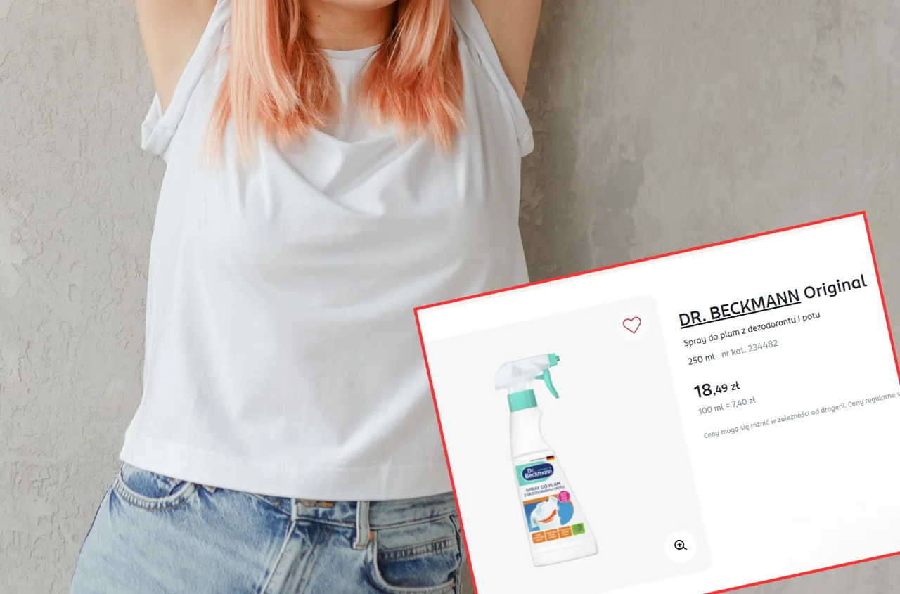 Ten hit z Rossmanna za 18 zł uratuje każdy T-shirt! Jedno psiknięcie i żółte plamy pod pachami nie mają szans