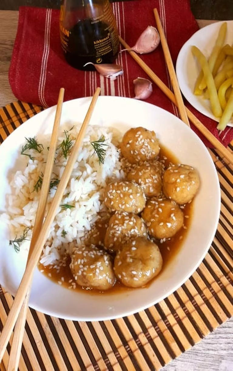 Klopsiki w sosie teriyaki