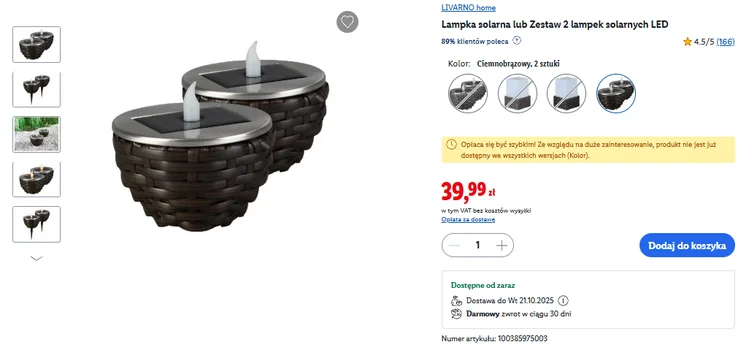 Zdjęcie Te lampki solarne z Lidla za 39,99 zł to hit do ogrodu, ale też na Wszystkich Świętych! 8 godzin świecenia, migający płomień #1