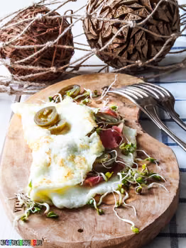 Omlet z białek z szynką parmeńską