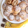 Bananowe babeczki z orzechami i czekoladą
