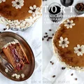 Tort czekoladowo-kawowy z wiśniami i polewą mirror glaze