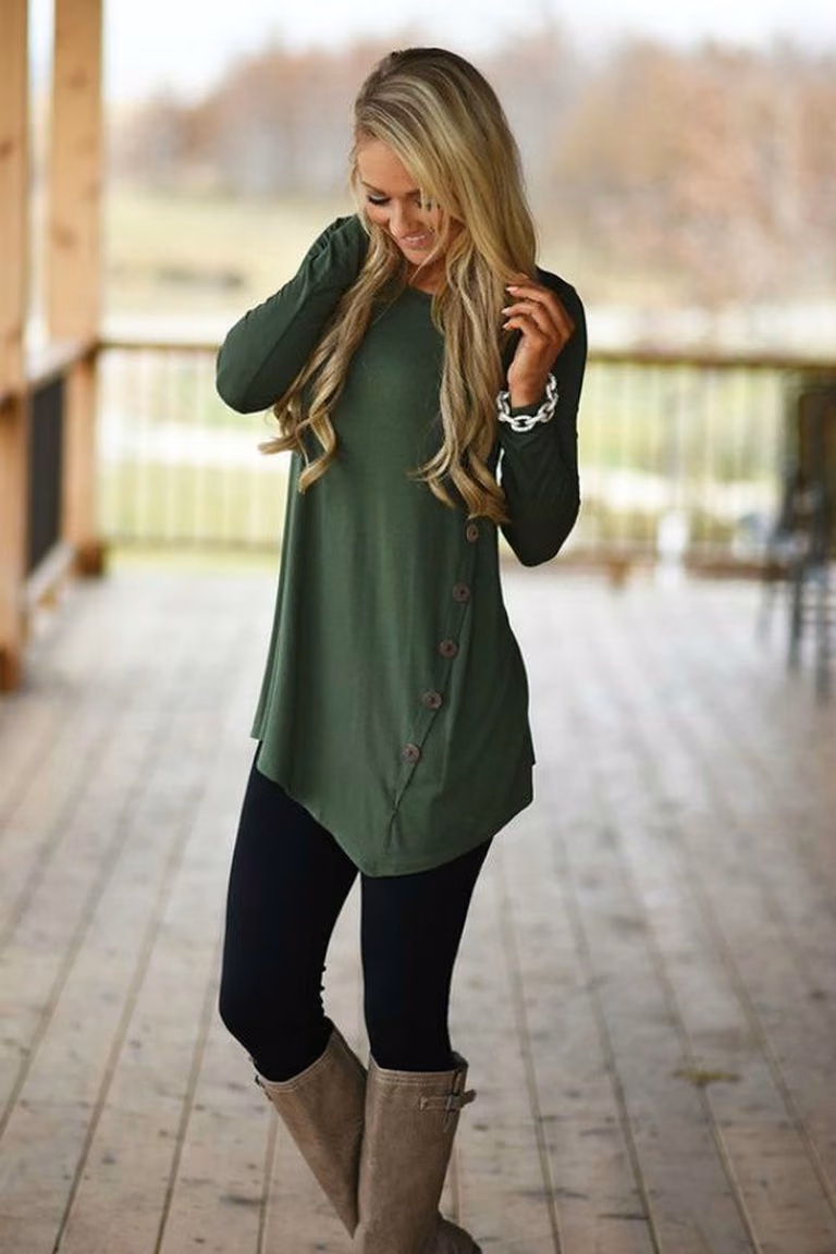 Tunika w kolorze khaki