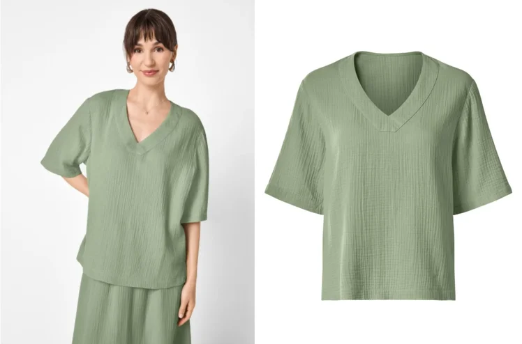 Zdjęcie Te bluzeczki z Lidla za 19 zł robią furorę! Boska muślinowa bawełna, a krój i kolory to wiosenne hity #2