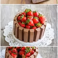 Tort czekoladowo-truskawkowy