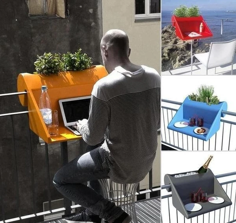 Pomysłowa półka na balkon