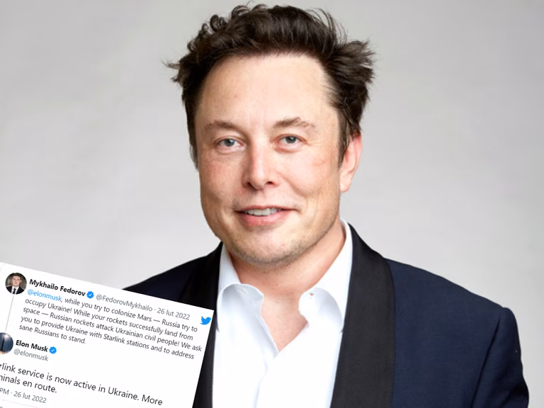 Elon Musk wspiera Ukrainę! Wystarczył jeden Tweet