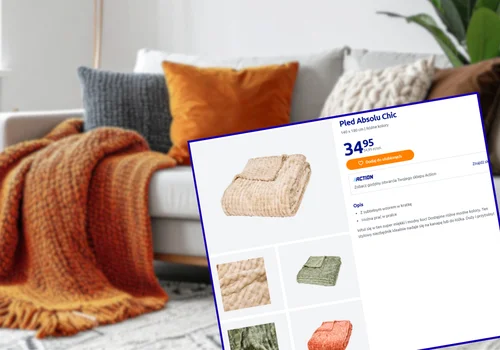 Ten pled z Action doda jesiennego klimatu w salonie za 34,95 zł! Hit na zimne wieczory, a wzór robi efekt wow