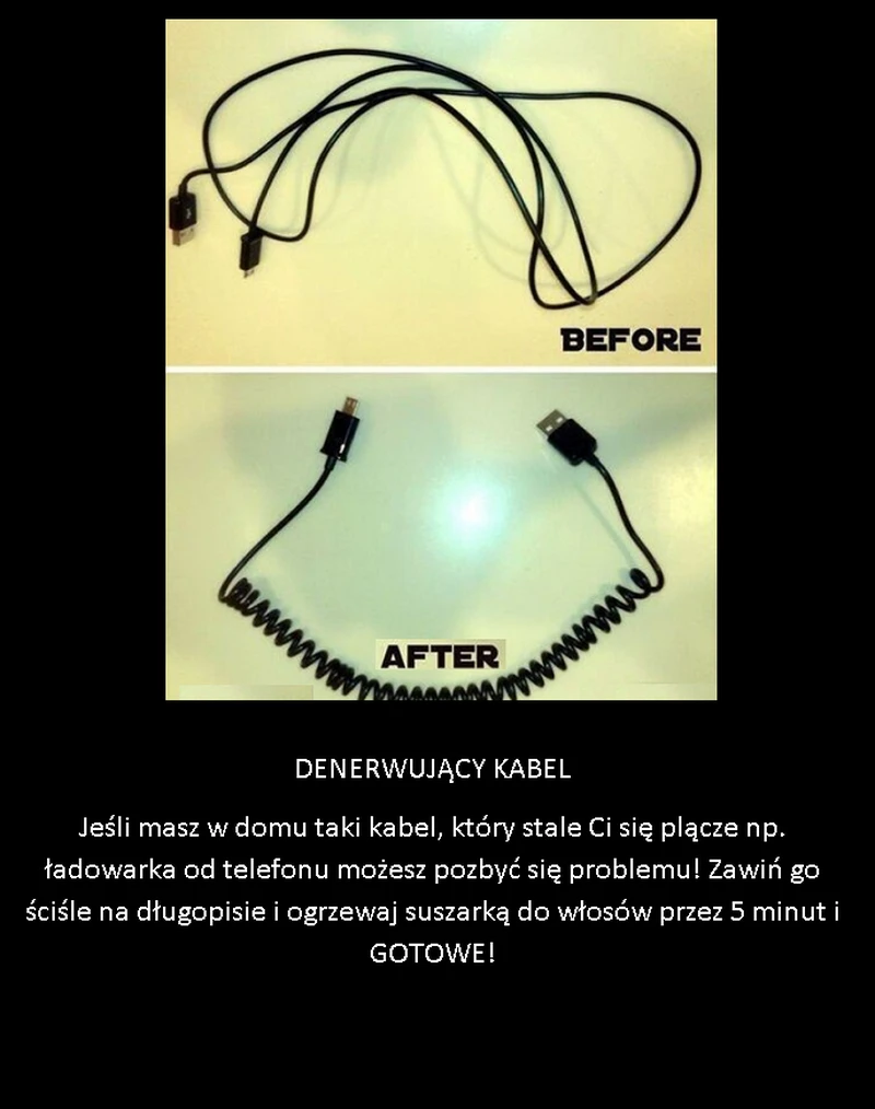 Genialny trik na denerwujący kabel