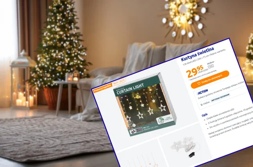 Ta świecąca zasłona z Action za 30 zł zrobi szałowy efekt na oknie! Motyw gwiazdek dodaje uroku, a timer jest mega praktyczny