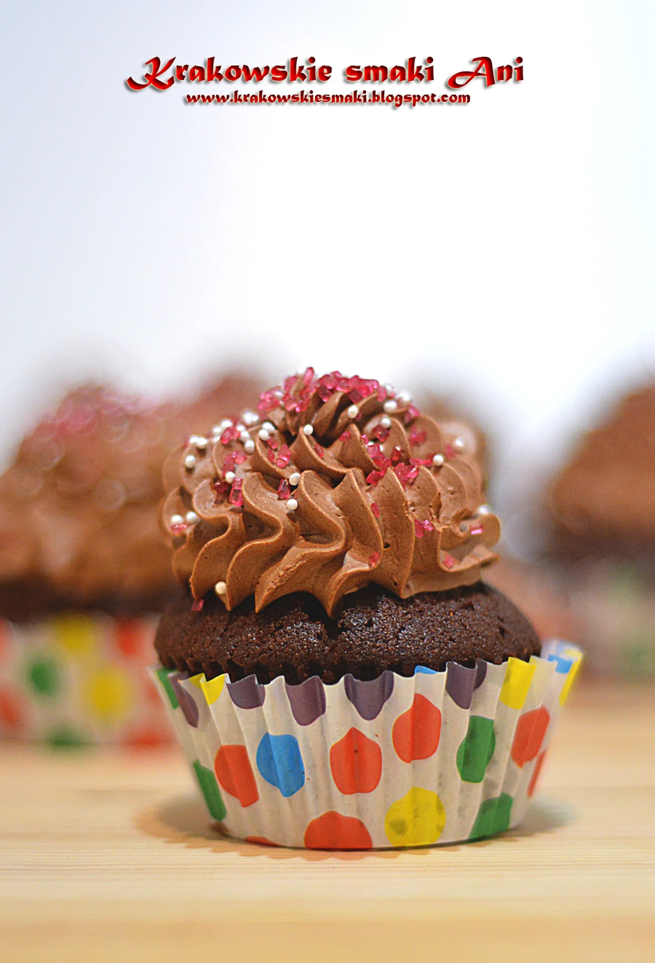 Muffinki kakaowe z kremem czekoladowym