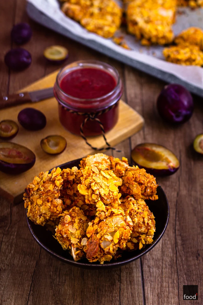 Nuggetsy z kalafiora z sosem śliwkowym