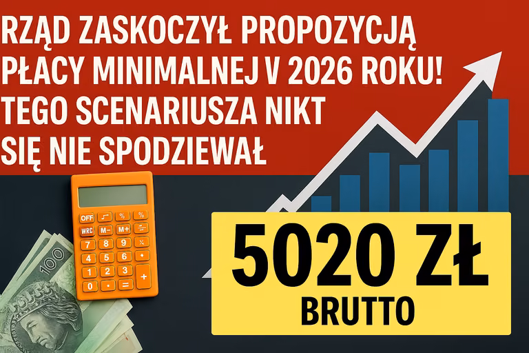 Rząd zaskoczył propozycją płacy minimalnej w 2026 roku! Tego scenariusza nikt się nie spodziewał