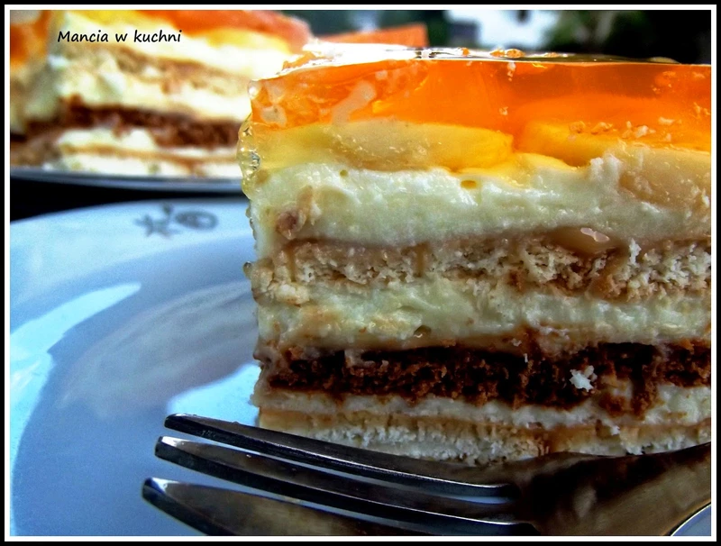 Ciasto bananowo-karmelowe - BEZ PIECZENIA