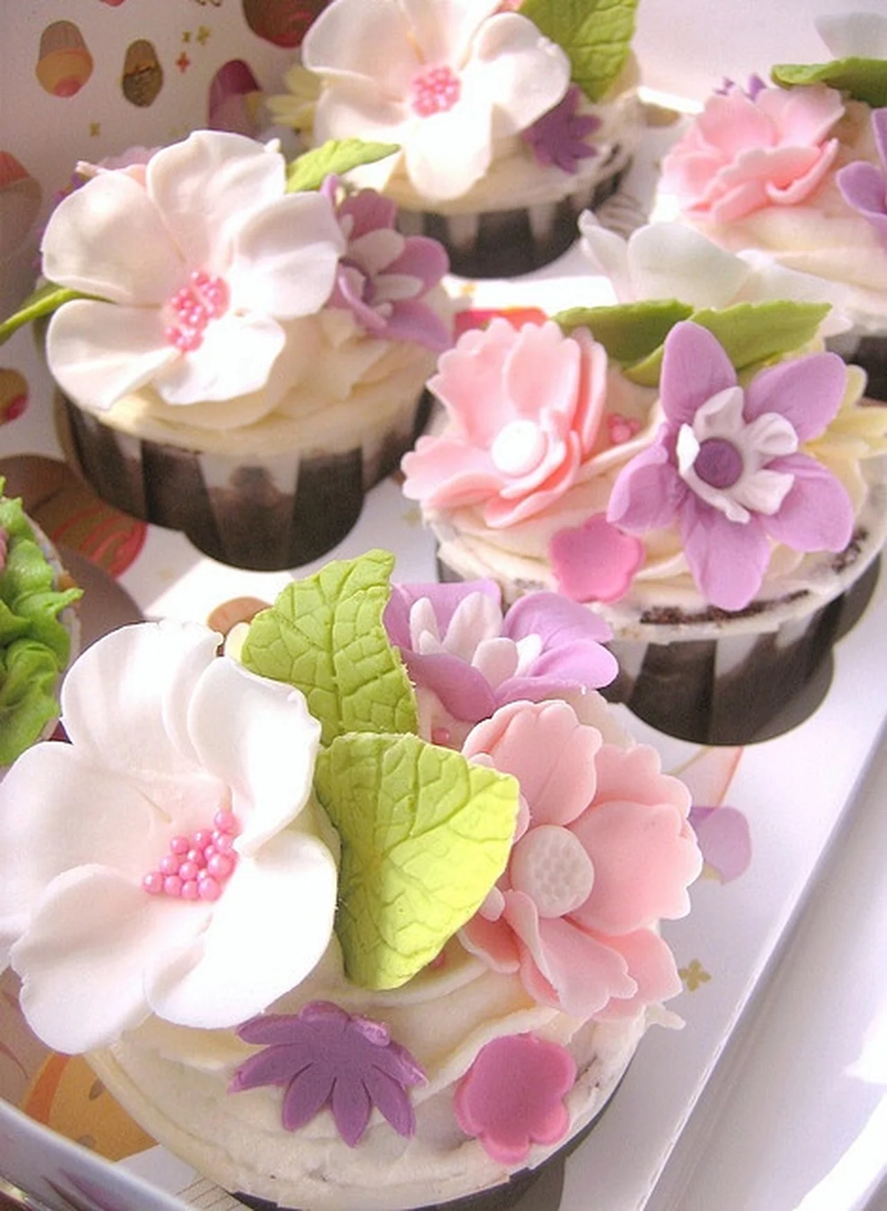 Piękne muffiny- kwiaty :)