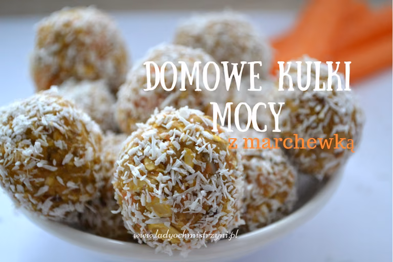 Domowe kule mocy z marchewką