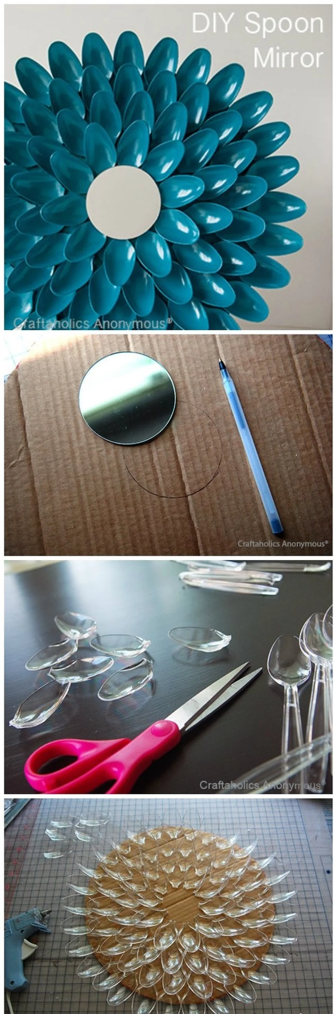 DIY- taca z plastikowych łyżeczek