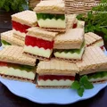 Wafle z galaretką