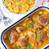 Kurczak pieczony z ananasem w sosie curry z mlekiem kokosowym