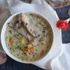 Zupa z młodą kapustą na żeberkach