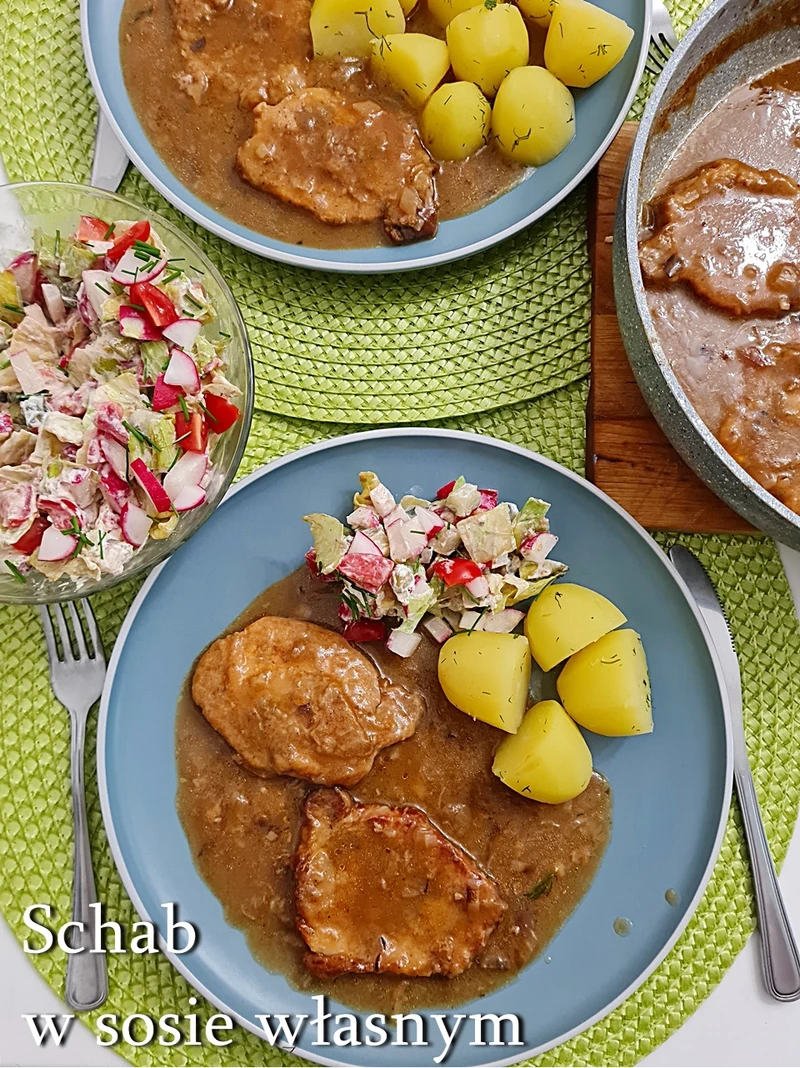 Schab w sosie własnym